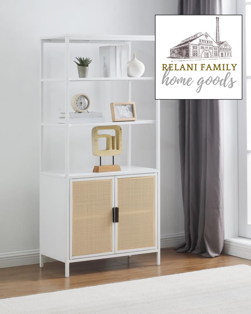 The Driftshore Cane Accent Cabinet by Relani Family Furniture