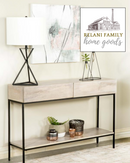 The Hollis Whitewashed Entry Console Table by Relani Family Furniture