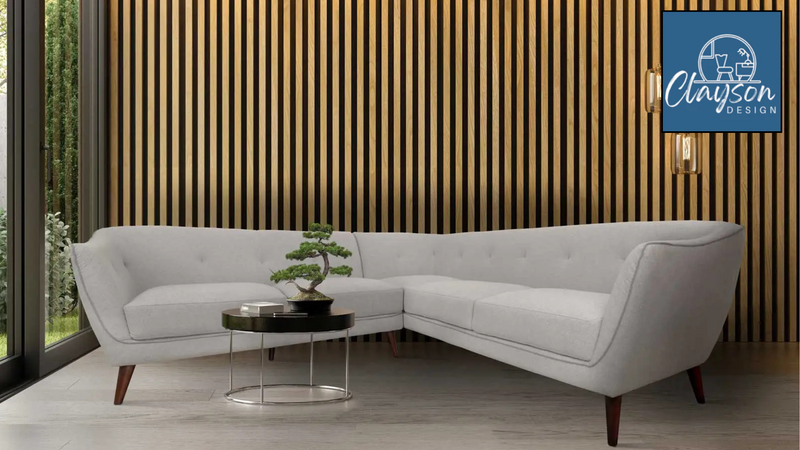 The Solaro Sculpted Velvet Sectional by Clayson Design