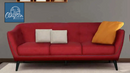 The Solaro Velvet Curve Sofa by Clayson Design