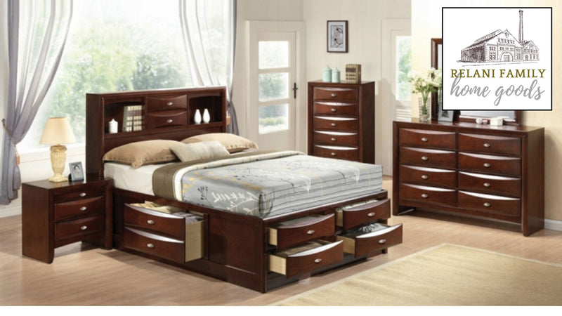 The Emery Transitional King Storage Bed by Relani Family Furniture
