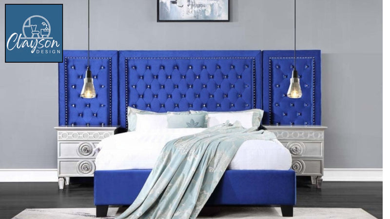 The Celestine Glam Tufted Queen Bed by Clayson Design
