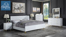 The Solvay Modern Glam Queen Bed by Clayson Design