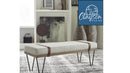 Austin Fabric Upholstered Accent Bench Beige by Clayson Design