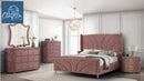 The Liora Deco Velvet Queen Bed by Clayson Design