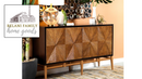 The Calandra Sunburst Parquet Storage Cabinet by Relani Family Furniture