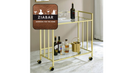 Cara 2-Tier Rectangular Bar Cart by Zia Bar