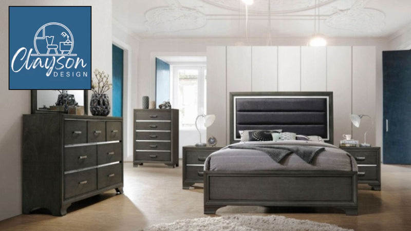 The Calvera Soft Modern Upholstered Bed by Clayson Design