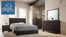 The Dalton Faux Leather Platform Bed by Clayson Design
