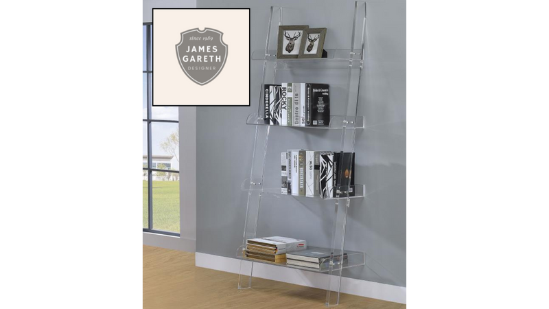 The Lucent 4-Tier Acrylic Ladder Shelf by James Gareth Designs