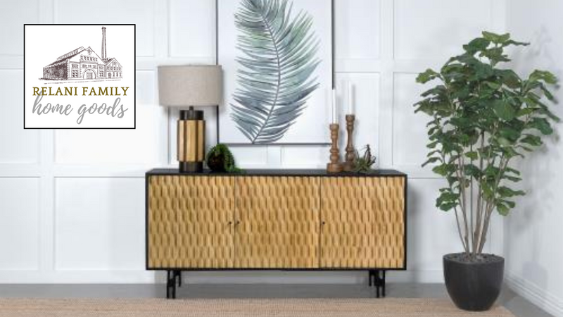 Aminah Carved Wood Accent Cabinet by Relani Family Furniture