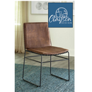 Abbott Metal Dining Side Chair – Set of 2 in Antique Brown by Clayson Design