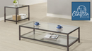 Trini 2-Piece Coffee & End Table Set – Black Nickel by Clayson Design