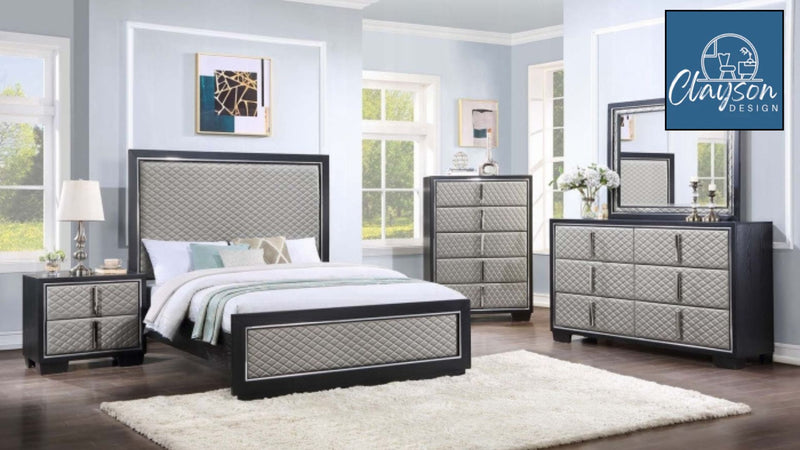 The Starlight Luxe Diamond Panel Bed by Clayson Design