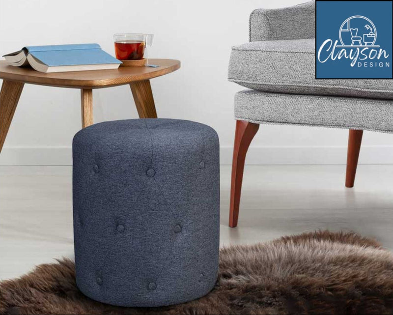 The Idris Tufted Accent Pouf by Clayson Design