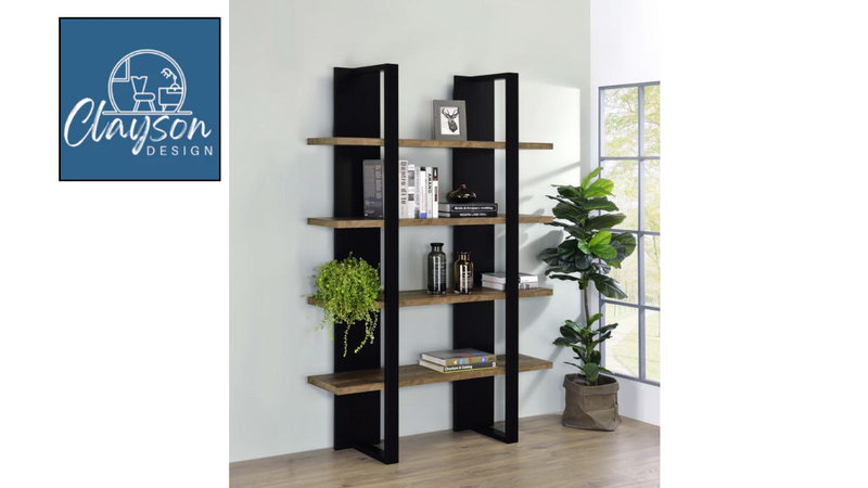 The Elston Modern 4-Shelf Bookcase by Clayson Design
