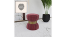 The Liora Round Velvet Ottoman by James Gareth Designs