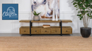 Otto Floating 5-Drawer Mango Wood TV Stand by Clayson Design
