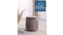 Tovar Pleated Mauve Round Ottoman by Clayson Design