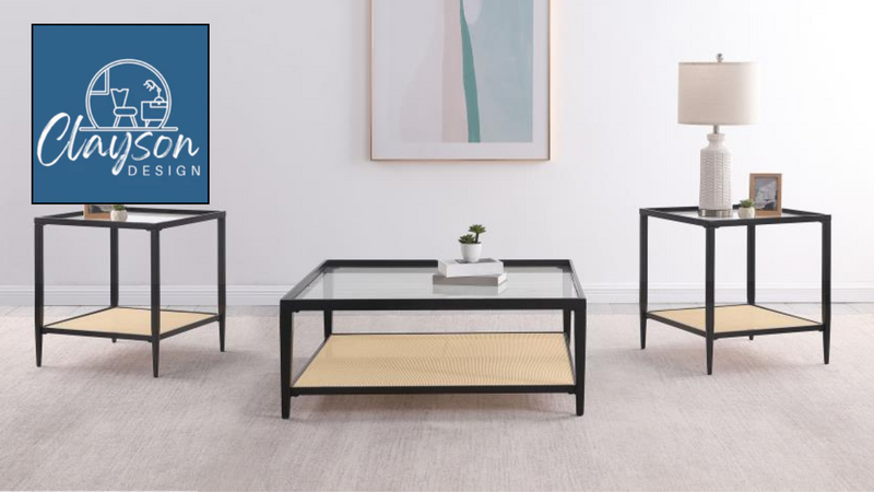 Amherst 3-Piece Mixed-Material Coffee Table Set by Clayson Design