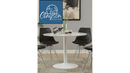 The Sorrel Retro-White Round Dining Table by Clayson Design