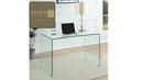 The Ripley Clear Glass Writing Desk by SOHO Furnishings