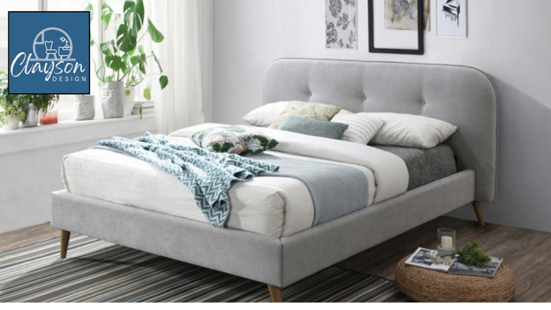 The Elmsford Tufted Platform Bed by Clayson Design