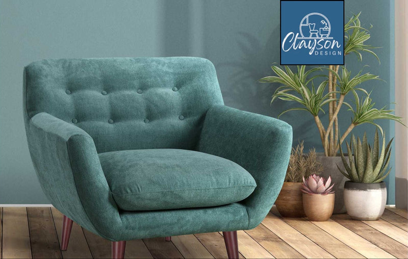 The Lyra Button-Back Lounge Chair by Clayson Design
