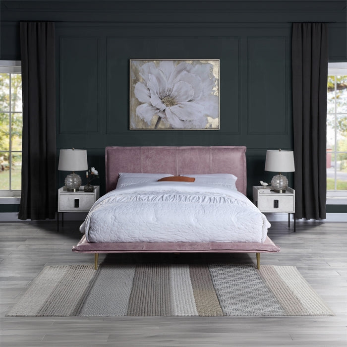 The Bastille Blush Modern Platform Bed by Clayson Design