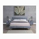 The Mercer Channel-Tufted Leather Bed by Clayson Design