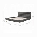 The Mercer Channel-Tufted Leather Bed by Clayson Design