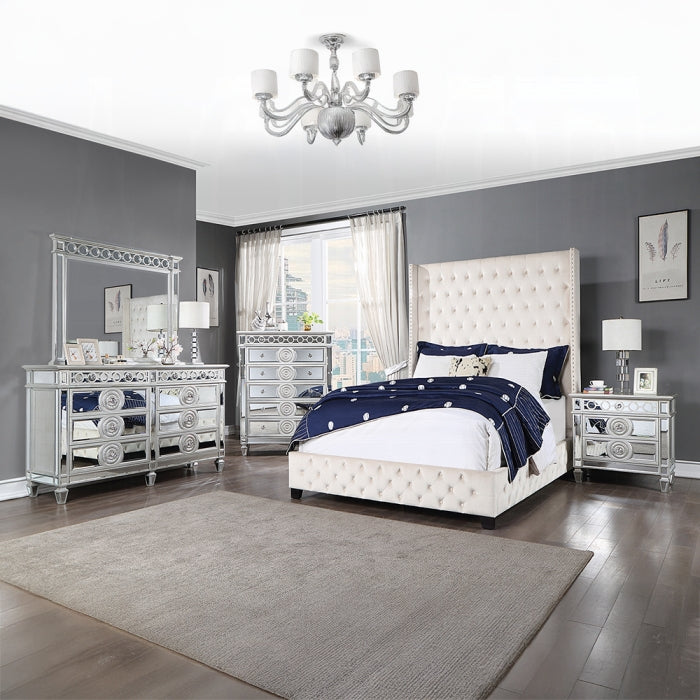 The Bellamy Tufted Wingback Queen Bed by Clayson Design