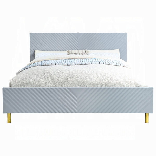 The Solvay Modern Glam Queen Bed by Clayson Design