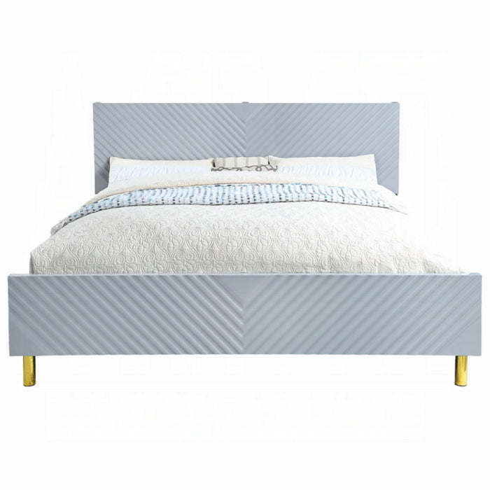 The Solvay Modern Glam Queen Bed by Clayson Design