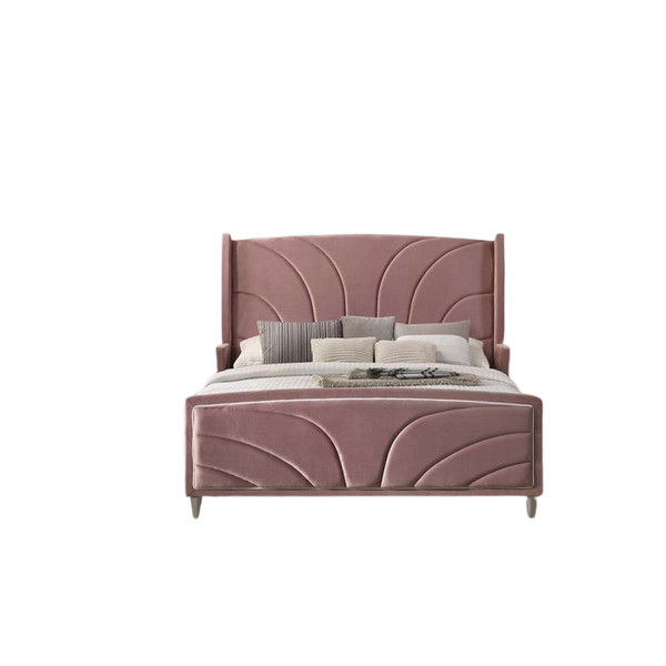 The Liora Deco Velvet Queen Bed by Clayson Design