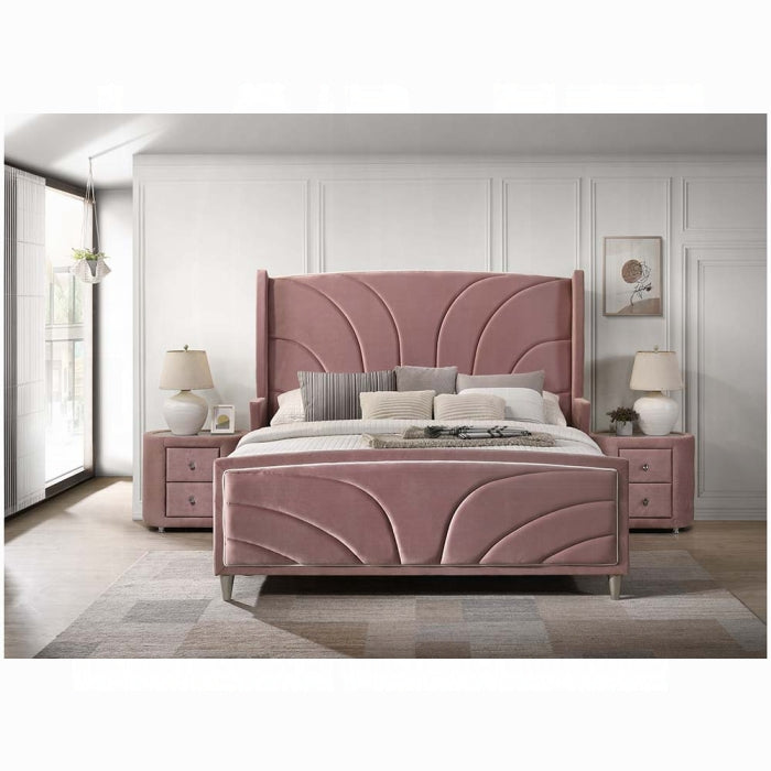 The Liora Deco Velvet Queen Bed by Clayson Design