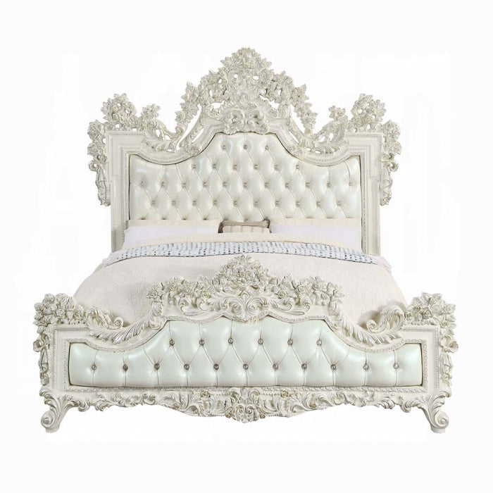 The Adara Nouveau Rococo Eastern King Bed by Relani Family Furniture
