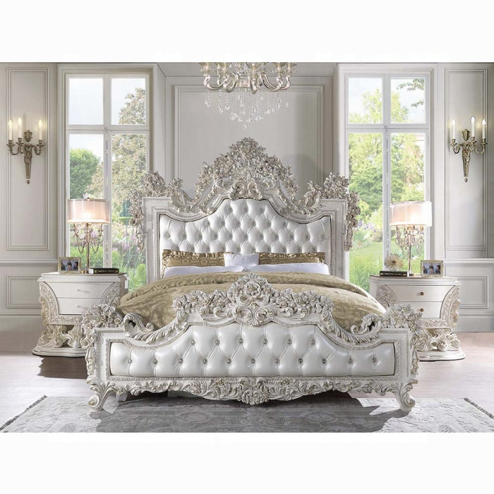 The Adara Nouveau Rococo Eastern King Bed by Relani Family Furniture