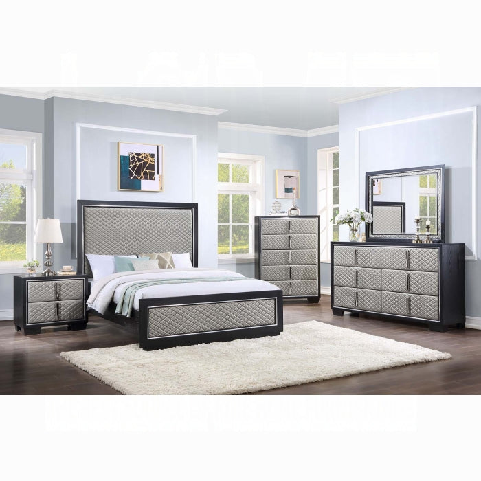 The Starlight Luxe Diamond Panel Bed by Clayson Design