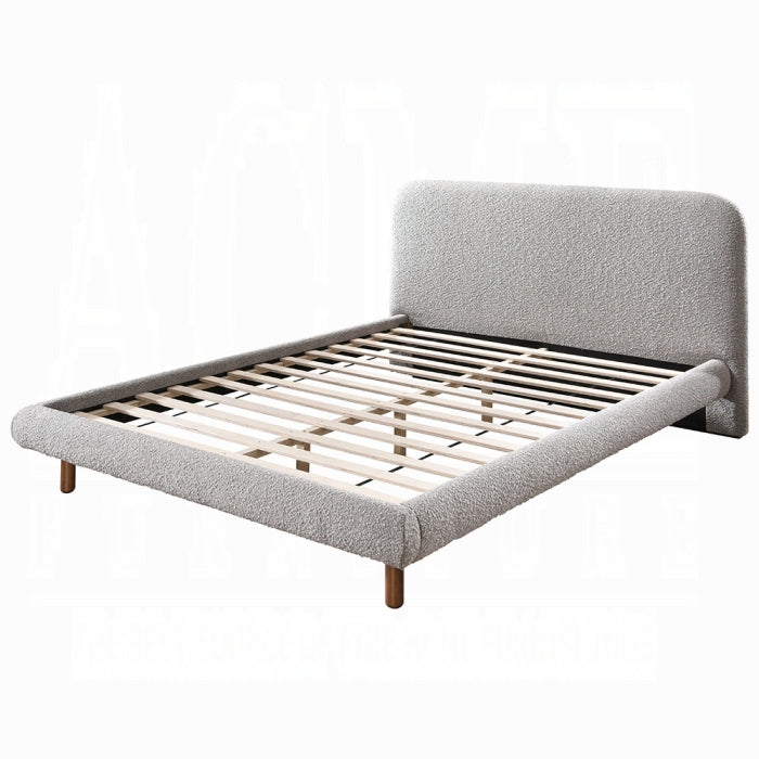 The Marlow Curved Bouclé Bed by Clayson Design