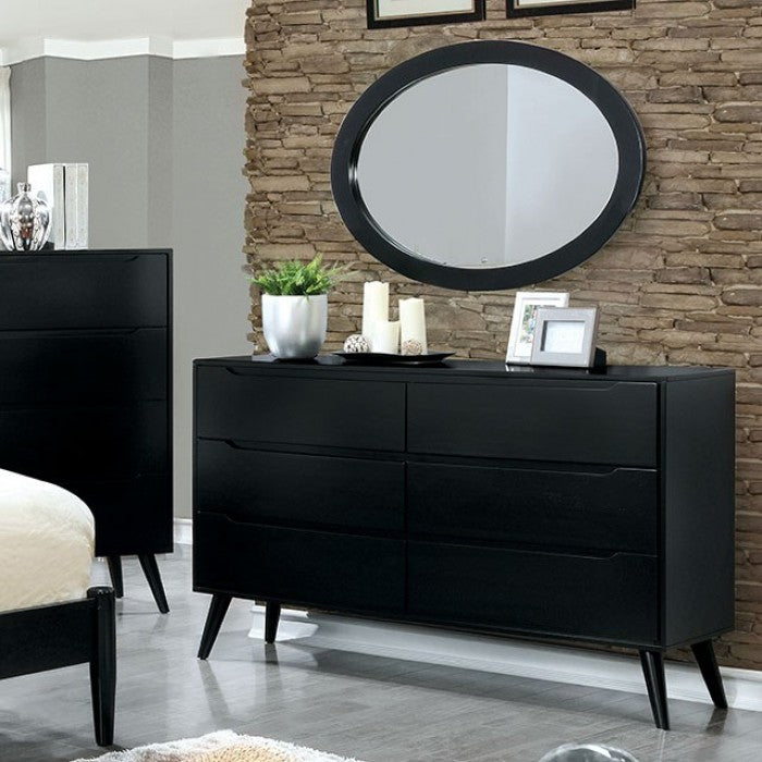 Gerard Ebony 6-Drawer Wide Dresser