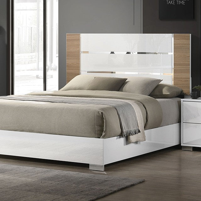 Emile Bed CalKing Special Value White/Off-White & Natural