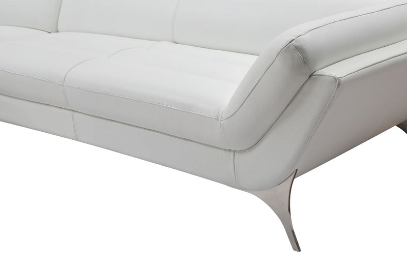 Pangea Oversized White Italian Leather Sectional