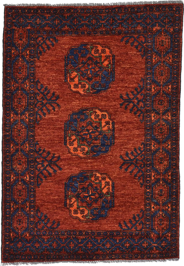 Vera Traditional Red Rectangle Area Rug