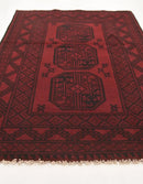 Bellamy Modern Red Rectangle Area Rug