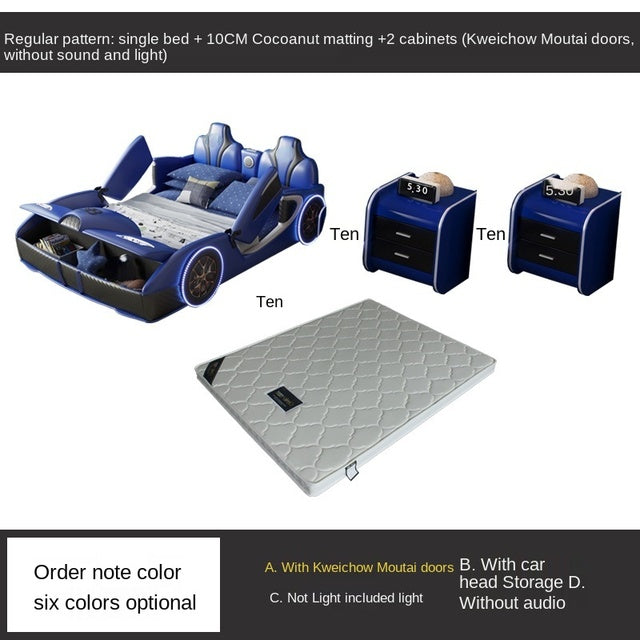 Bed Boy Cartoon Bed For Car With Fence Single Car Type