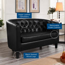 Jamal Upholstered Vinyl Loveseat