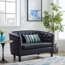 Jamal Upholstered Vinyl Loveseat