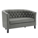 Jamal Upholstered Vinyl Loveseat