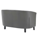 Jamal Upholstered Vinyl Loveseat